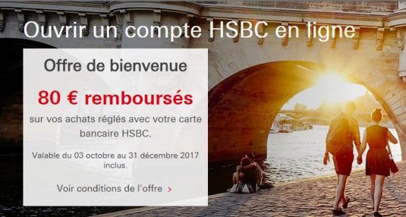 Compte bancaire : HSBC lance une nouvelle offre de bienvenue de 80 €