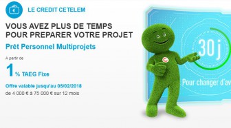 Prêt personnel : Cetelem propose un taux à 1%