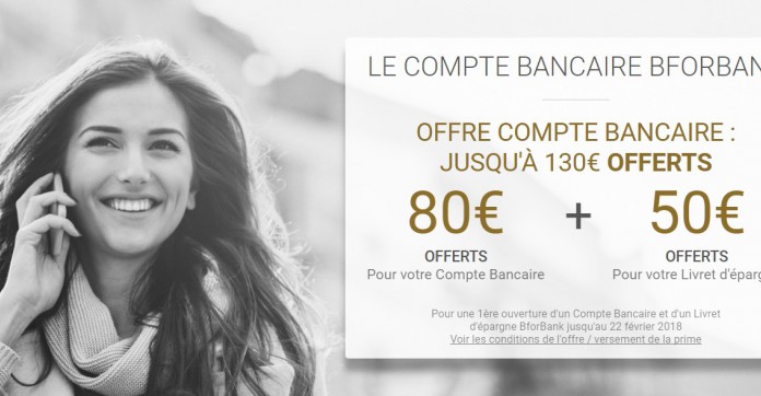 Promo compte-courant : BforBank offre jusqu'à 130 € à l'ouverture !