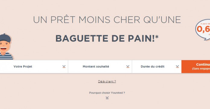 Prêt personnel : Younited lance l'offre moins chère qu'une baguette de pain