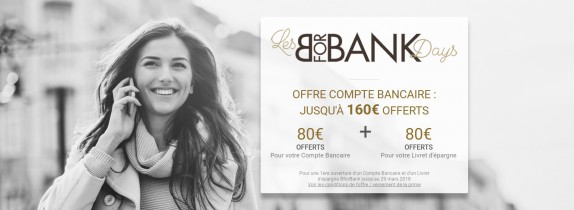 Compte-courant : bénéficiez de 160€ en ouvrant un compte chez BforBank