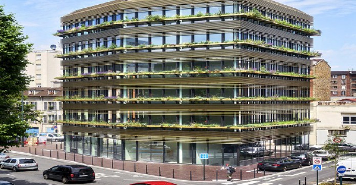 EN IMAGES. Un immeuble de bureaux végétalisé à Clichy