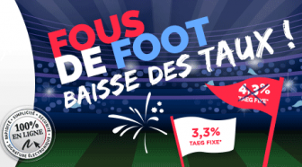 Fous de foot baisse les taux : profitez du crédit renouvelable souple et rapide de Banque Casino