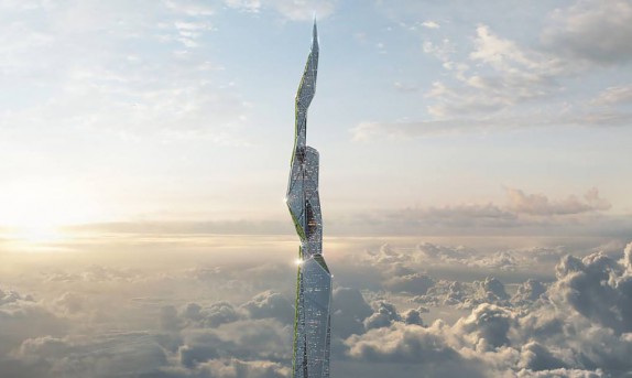 Bientôt un gratte-ciel de 5 km pour absorber la pollution ?