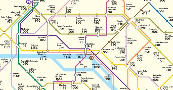 Airbnb : découvrez le prix d'une nuit en fonction des stations de métro à Paris