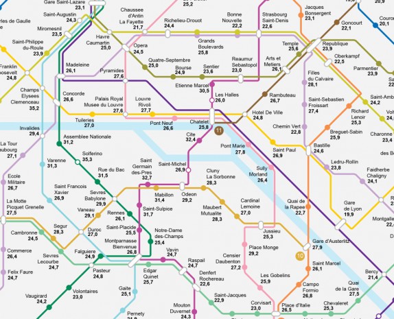 Achat immobilier : une carte du métro en fonction du temps pour rentabiliser