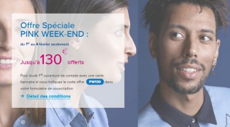 Compte bancaire : 130€ à gagner chez Boursorama pour le Pink week-end de la fin des soldes