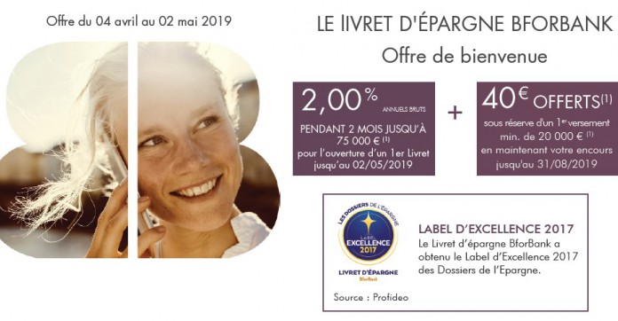 Livret d'épargne :  BforBank propose une offre de bienvenue