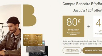 BforBank : jusqu'à 120 euros offerts