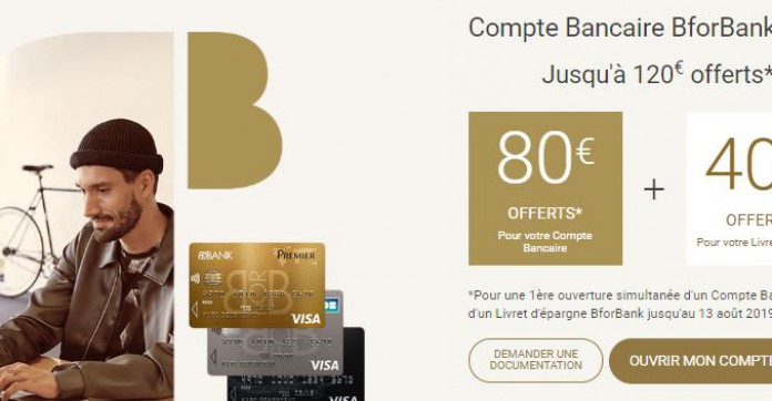 BforBank : jusqu'à 120 euros offerts