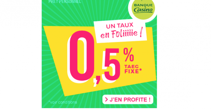 Banque Casino : bénéficiez du prêt personnel à 0,50 % !