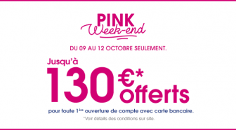 Boursorama Banque : jusqu'à 130 € offerts ce week-end