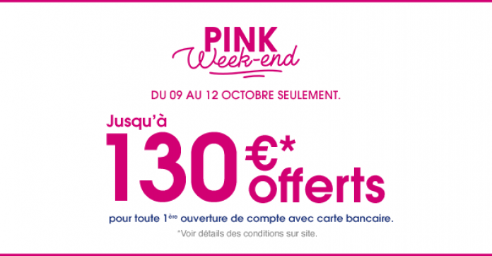 Boursorama Banque : jusqu'à 130 € offerts ce week-end