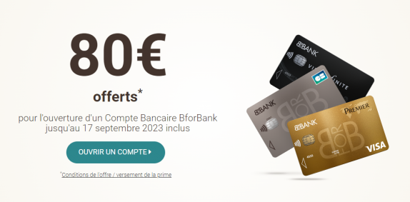 BforBank : ouvrez un compte bancaire et gagnez 80 €