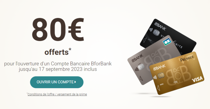 BforBank : ouvrez un compte bancaire et gagnez 80 €