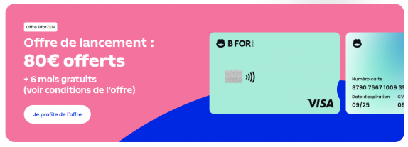 BforBank : Obtenez 80€ de prime et 6 mois de cotisations gratuites !