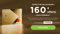 Fortuneo : 160€ offerts à l'ouverture d'un compte courant