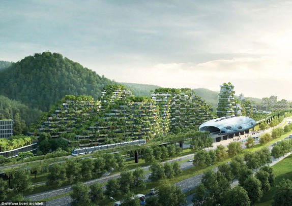 EN IMAGES : la première ville forêt va voir le jour en Chine