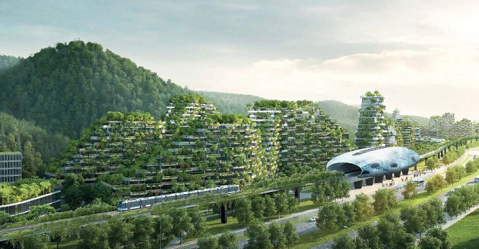 EN IMAGES : la première ville forêt va voir le jour en Chine