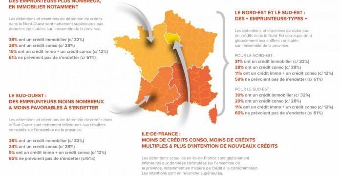 Crédit immobilier et consommation : des disparités notables selon les régions