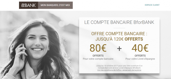 Banques en ligne : Bforbank offre 120 euros pour la rentrée