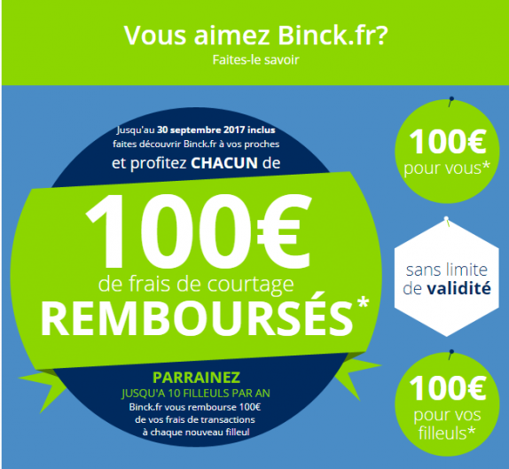 Pour la rentrée, Binck rembourse une partie des frais de courtage