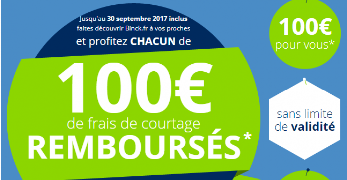 Pour la rentrée, Binck rembourse une partie des frais de courtage