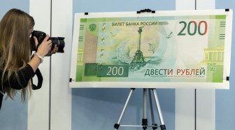 L'Ukraine interdit la circulation d'un billet de banque russe avec des images de la Crimée