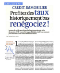 Crédit immobilier : Profitez des taux historiquement bas. Renégociez !