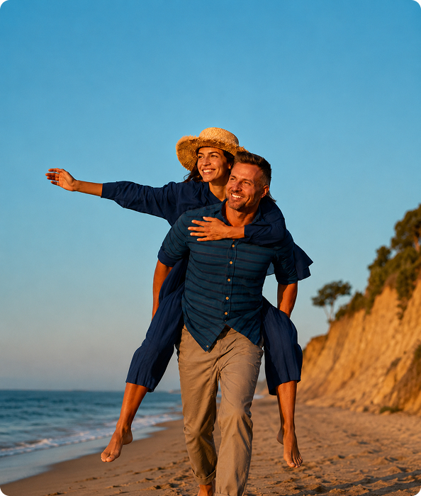Couple heureux apr&egrave;s l'obtention de son cr&eacute;dit &agrave; la consommation