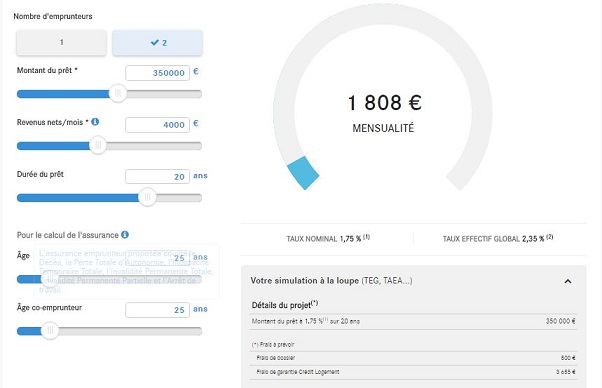 Simulation prêt immobilier